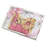 えくぼちゃん(ekubochan) シュシュ付和装変身スタイ新生児肌着ギフトセット（イエロー）