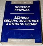2002 Chrysler Sebring Sedan, Dodge Stratus Sedan Service Manuals (includes Sebring Convertible, Complete Volume)