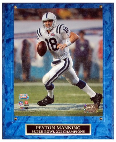Peyton Manning Indianapolis Colts (Super Bowl XLI) Licensed 8x10 Photo Plaque