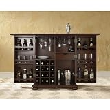 Crosley Furniture Alexandria Expandable Home Bar Cabinet in Vintage Mahogany