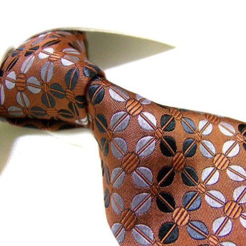 Towergem XL 100% Silk Golden Woven Tie For men Necktie Extra Long