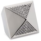 nOir Gunmetal Pyramid And Pave Ring