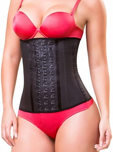 RCW Women's Waist Trainer Black Latex 3 Hook Cincher Shapewear- Higher Quality than Ann Cherry Size 46