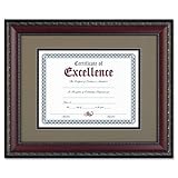 DAX World Class Document Frame With Certificate Walnut 11 X 14 Ornate Gold  ....
