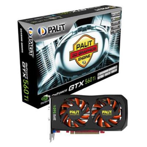 Palit GF GTX 560 TI Grafikkarte (PCI-e, 2048MB GDDR5 Speicher, Dual-DVI, Mini HDMI, 1 GPU) Preisvergleich