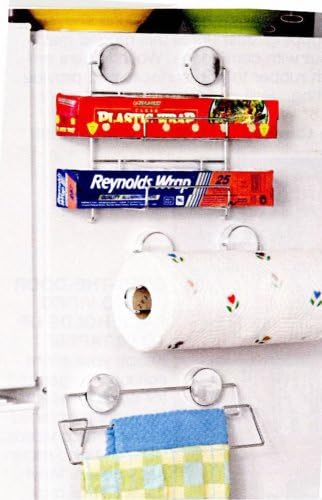 3 PIECE VERSATILE WRAP/PAPER TOWEL AND DISH TOWEL MAGNETIC ORGANIZER SET