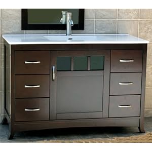 SILKROAD EXCLUSIVE TRAVERTINE 48-INCH COUNTERTOP SINGLE SINK