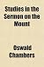 Books : Studies in the Sermon on the Mount
