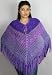 Handmade Artisan Open Stitch Poncho - Crocheting Masterpiece - English Lavender (Medium/large)