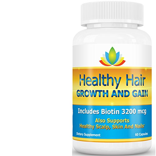 Vitamins For Hair Growth - Biotin Supplement Plus 33 Nutrients - Best Hair Growth Product For Fast Hair Growth Stronger Longer Thicker Volume Shine, Stop Hair Loss And Thinning - Healthy Hair Growth And Gain - Skin and Nail Care, As Well As Hair Regr