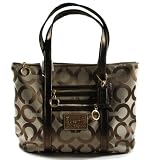 Coach Poppy Op Art Glam Shopper Book Bag Tote 13826 Bronze
