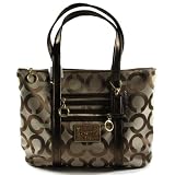 Coach Poppy Op Art Glam Shopper Book Bag Tote 13826 Bronze