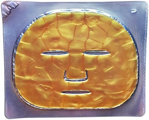 24K Gold Collagen Hydrogel Sheet Face Masks w/ Hyaluronic Acid &amp; Vitamin E - Korean Facial Moisturizes &amp; Hydrates Skin to Reduce Wrinkles &amp; Brighten Tone, Visible Anti-Aging (5 MASKS, 24 Karat Gold)