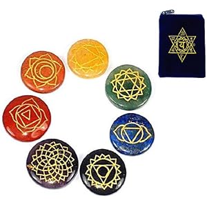 reiki chakra stones with heart chakra pouch