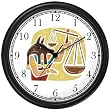 Anubis - Head of Jackal Egyptian God of Embalming Egyptian Theme Wall Clock by WatchBuddy Timepieces (Black Frame)