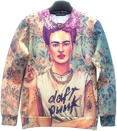 Unisex Swag 3D Sweater Frida Kahlo Daft Punk Sweatshirt T Shirts (S)