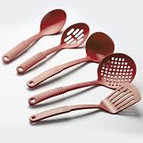 Cook's Corner 5-Piece Nylon Kitchen Utensil Set - Burgundy