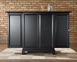 Crosley Furniture Newport Expandable Bar Cabinet in Black