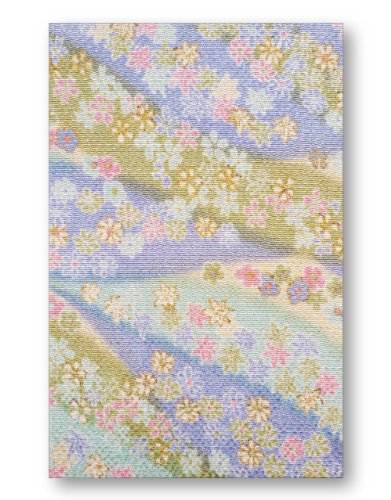 [HOTOKUDO] 'Goshuin-cho' Japanese pilgrimage stamp(note)book with protective cover. (Bellows type, Aqua. 40 pages, Colorful crape. H: 6.42" W: 4.41", (import japan))