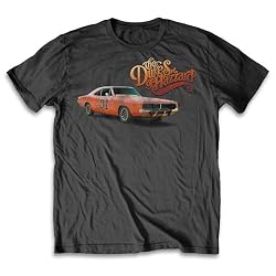 Dukes of Hazzard General Lee Vintage Distressed Charcoal T-shirt