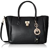 MG Collection Classic Padlock Satchel Bag