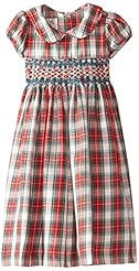 Girls Plaid Print Cotton  Dress