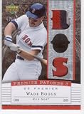 2007 Upper Deck Premier Patches Triple #WB - Wade Boggs - Boston Red Sox - Serial #d 49/82 - Game Used Jersey Swatch