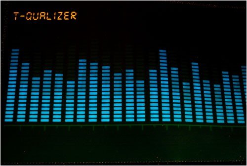 T-Qualizer TECHNO grün ( Equalizer LED Leucht T-Shirt ), Größe:XL