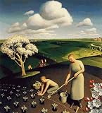 Spring in the Country - Grant Wood: Counted Cross Stitch Chart (Large size symbols)