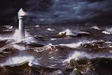 Lighthouse and Waves - South Africa,36 in. x 24 in.
