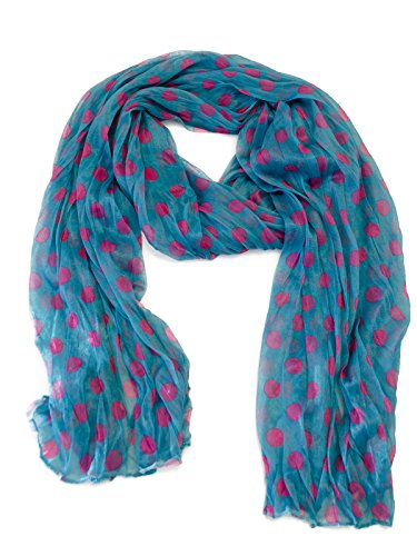 VegasHorizon Lightweight Women's Polka Dot Scarf