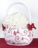 Red & White Flower Basket