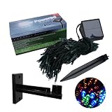 SuperLED Solar 140 Multi Colour LED Light String DIGITAL MULTI EFFECT + FREE FENCE/WALL MOUNT + STAKE, PERFECT FOR ALL YEAR ROUND USE