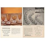 1961 Anchorglass Desert Gold Roly Poly Glassware 2-Page Print Ad by AdsPast.com