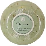 Ocean Seaweed ~ French Provence 2 bars of Pure Vegetable soap Enriched with Shea Butter,150 gram, 5.25 oz round soap