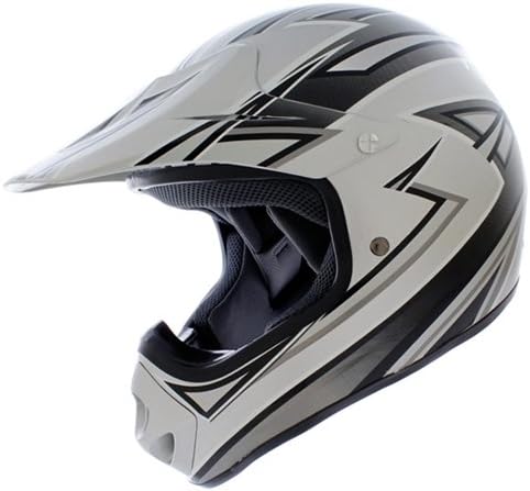 Duke DK-500S-M Silver Motocross Helmet