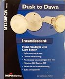Dusk to DAwn Metal Floodlight with Light Sensor White