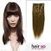 clip in on indian remy human hair extensions silky straight 24