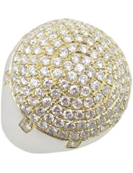 14k White Gold  3.64ctw Diamond Cocktail Ring 17066K Size 10