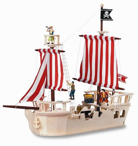 Childrens Toyshop  Toys : Ryan's Room Pirates of the Sea Pirate Ship by Small World Toys