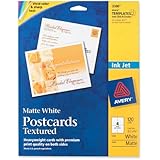 Avery Personal Creations Textured Postcards, 4.25 x 5.5 Inches, White, 120 Cards (3380)