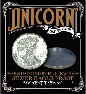 Expanded shell; Silver Eagle Proof (Head) by Unicorn Gaffed Coin - Trick