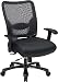 Office Star SPACE Big and Tall Double Air Grid Leather and Mesh Managers Chair, Black