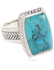 Barse "Basics" Genuine Turquoise Roped Ring