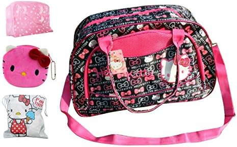 2014 New Hello Kitty Travel Bag Lightest Carry on Holdall Weekend Shoulderbag /Handbag Red (Bowknot)