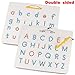 GAMENOTE Double Sided Magnetic Letter Board - 2 in 1 Alphabet Magnets Tracing Board for Toddlers ABC Letters Uppercase & Lowercase Practicing Learning Education Toys