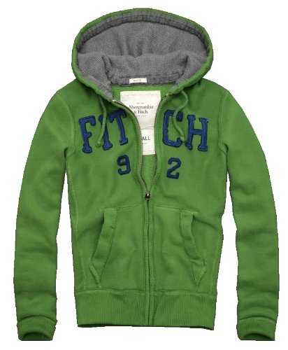 Abercrombie & Fitch Mens Elk Lake Waffle Lined Hoodie, Green