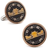 Hand Painted Japan Coin Cufflinks