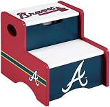 Product details for Guidecraft G11215 Atlanta Braves Storage Step-Up Stool