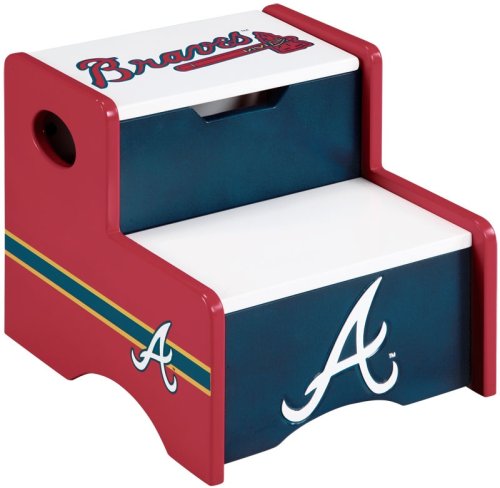 Kitchen: Guidecraft G11215 Atlanta Braves Storage Step Up Stool
